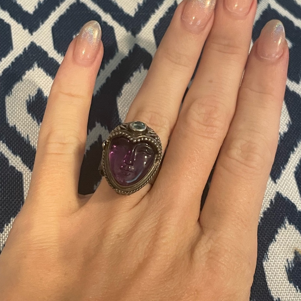 Poison Ring with crystal face
